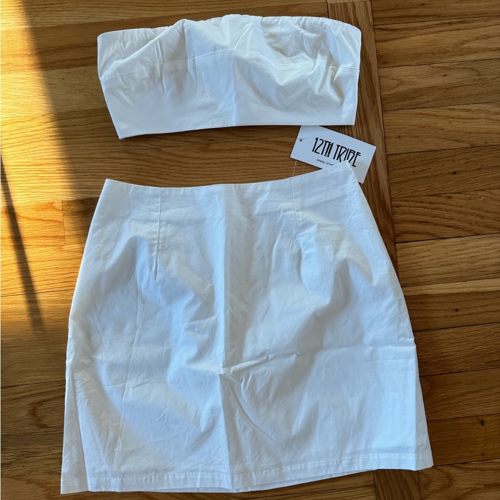 12th Tribe Crop Top and Mini Skirt Set